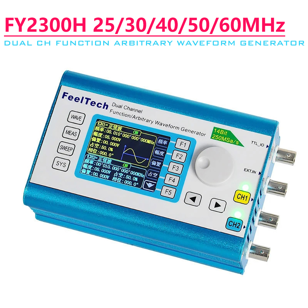 FY2300H Series DDS Function Ar - Dual Channel Arbitrary Waveform Function Generator 60Mhz ulasan dan harga